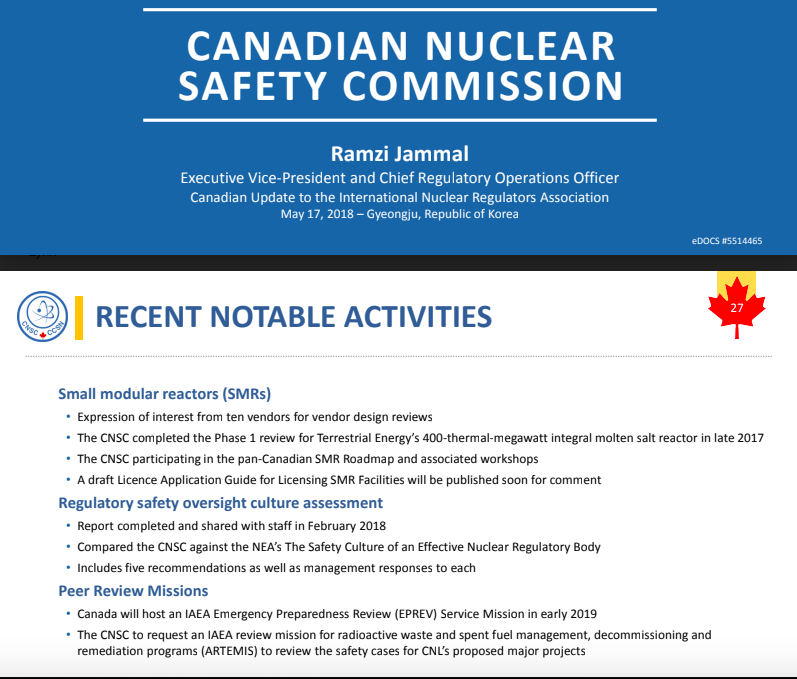 Nsdf Project Why did the CNSC say it would request an IAEA review of the NSDF safety ...